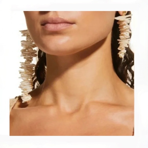 Cult Gaia Aliza Baroque Cultured Freshwater Pearl Asymmetric Drop Earrin… - Picture 16 of 16